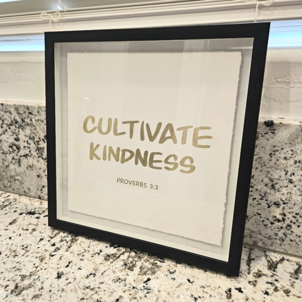 12x12 framed art, Cultivate Kindness